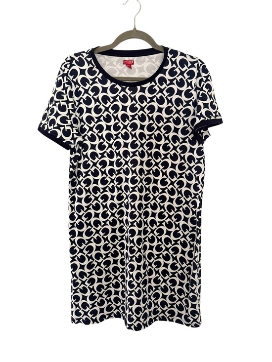 Guess Dresses & Skirts - GUESS Logo Dress Streetwear Y2K Revival Navy White 80’s Size M